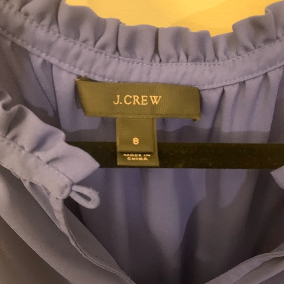 J Crew Periwinkle Blue Ruffle Work Tank Top - Picture 4 of 5